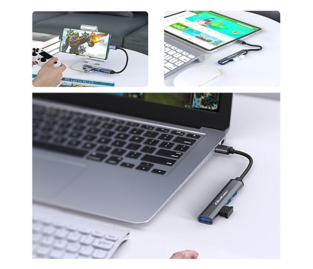 Qoltec USB-C 3x USB 2.0, 1x USB 3.0 - 1213289 - zdjęcie 9